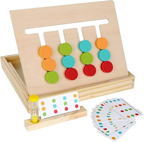 Montessori Learning Toys Slide Puzzle Color & Shape Matching Brain Teasers Logic Game Preschool E... | Amazon (US)