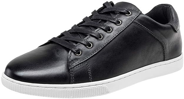 JOUSEN Men's Fashion Sneakers Leather Casual Shoes Business Casual Sneaker | Amazon (US)