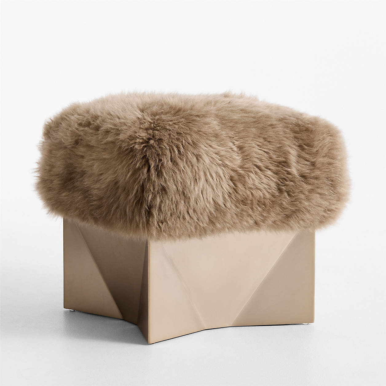 Rhea Pouf Ottoman by Jeremiah Brent + Reviews | Crate & Barrel | Crate & Barrel