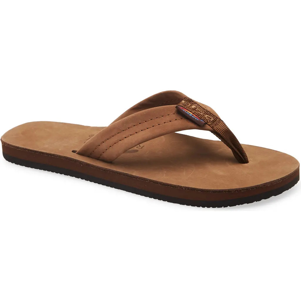Rainbow® Rainbow Wide Strap Flip Flop in Dark Brown at Nordstrom, Size Small | Nordstrom