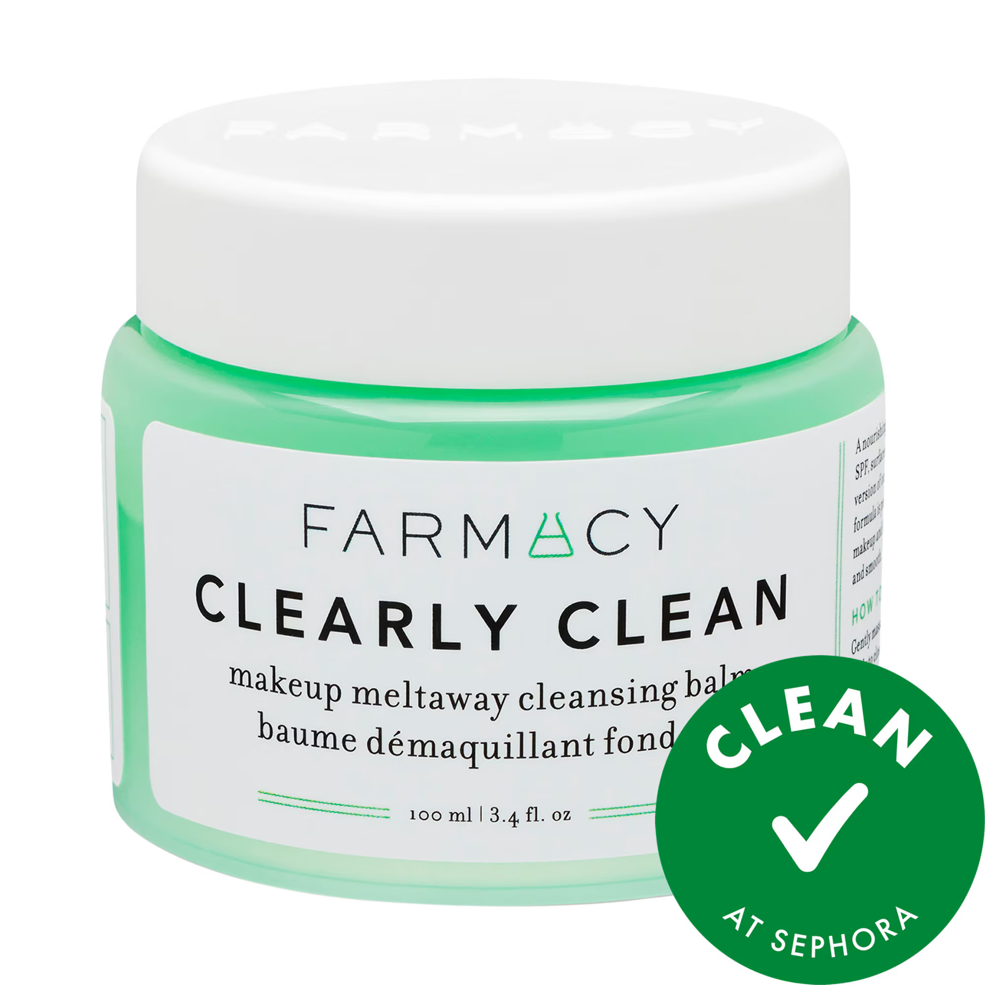 Farmacy Clearly Clean Makeup Removing Cleansing Balm 3.4 oz/ 100 mL | Sephora (US)