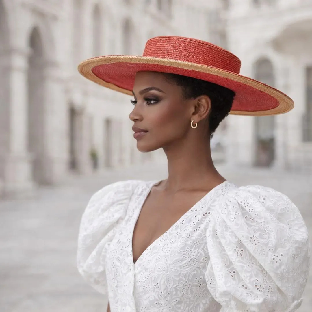 SOPHRONIA Coral Wide Brimmed Boater, for Weddings, Melbourne Cup, Derby Races, Weddings and Speci... | Etsy (US)