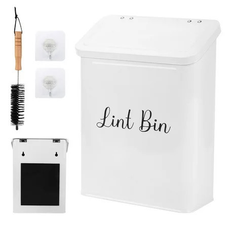 Bigking Lint Bin for Laundry Room Organization and Storage, Includes Magnetic Hook & Lint Brush, Wall-Mounted Laundry Dryer Bin for Laundry Room Decor, Space-Saving Trash Can | Walmart (US)