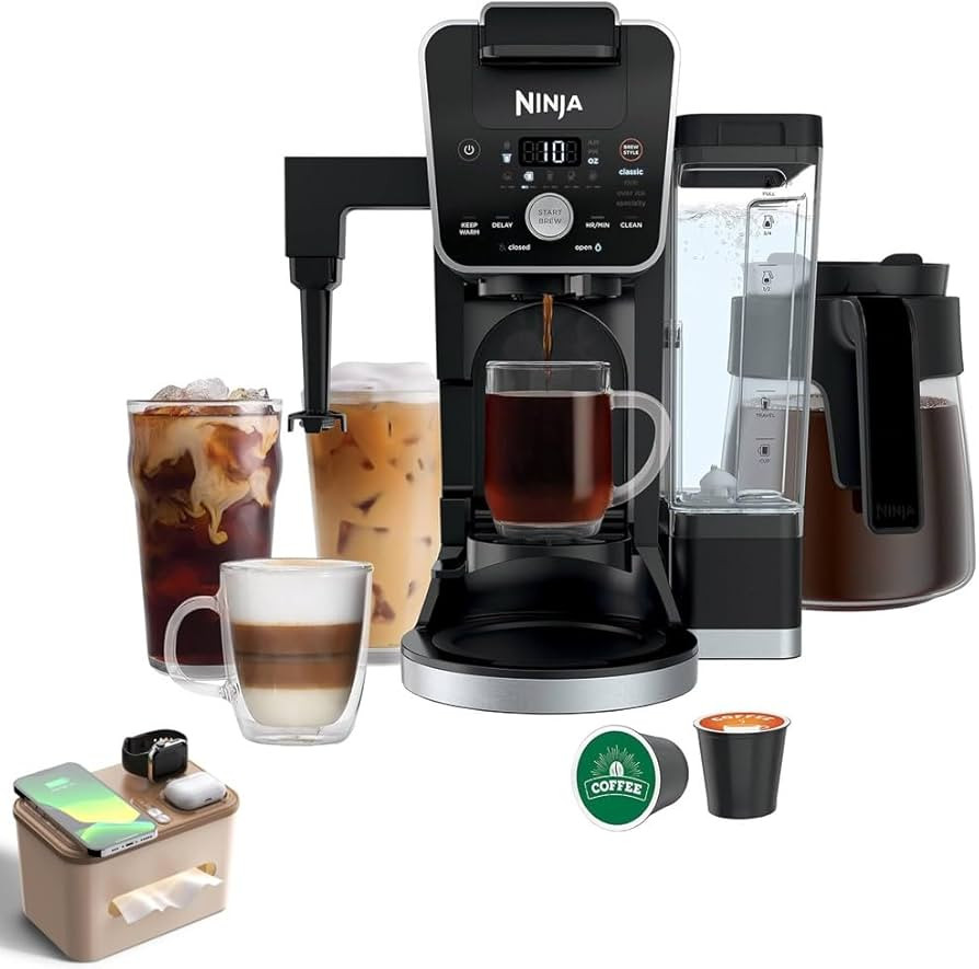 Ninja CFP451A Dualbrew Specialty Coffee Maker, Single-Serve Pods & Grounds, 4 Brew Styles, Build-... | Amazon (US)