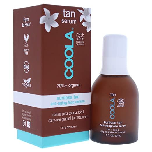 COOLA Organic Sunless Self Tanner Face Serum, Dermatologist Tested Anti-Aging Skin Care Infused w... | Amazon (US)