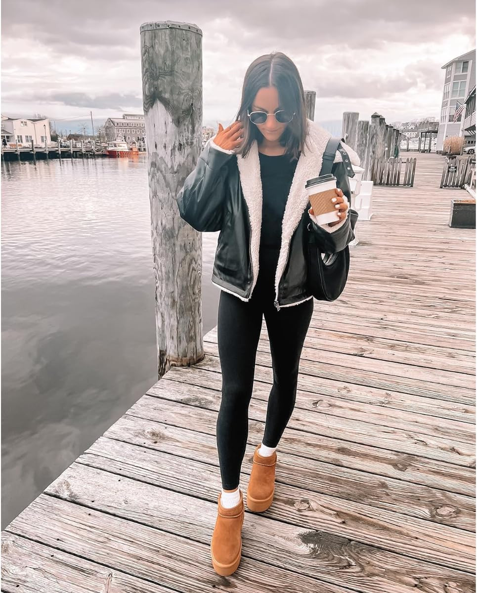 Casual winter outfit-Jacket wearing S , top wearing a S, leggings wearing XS, boots sized down a full size.
 

 #LTKPetite #LTKFindsUnder100