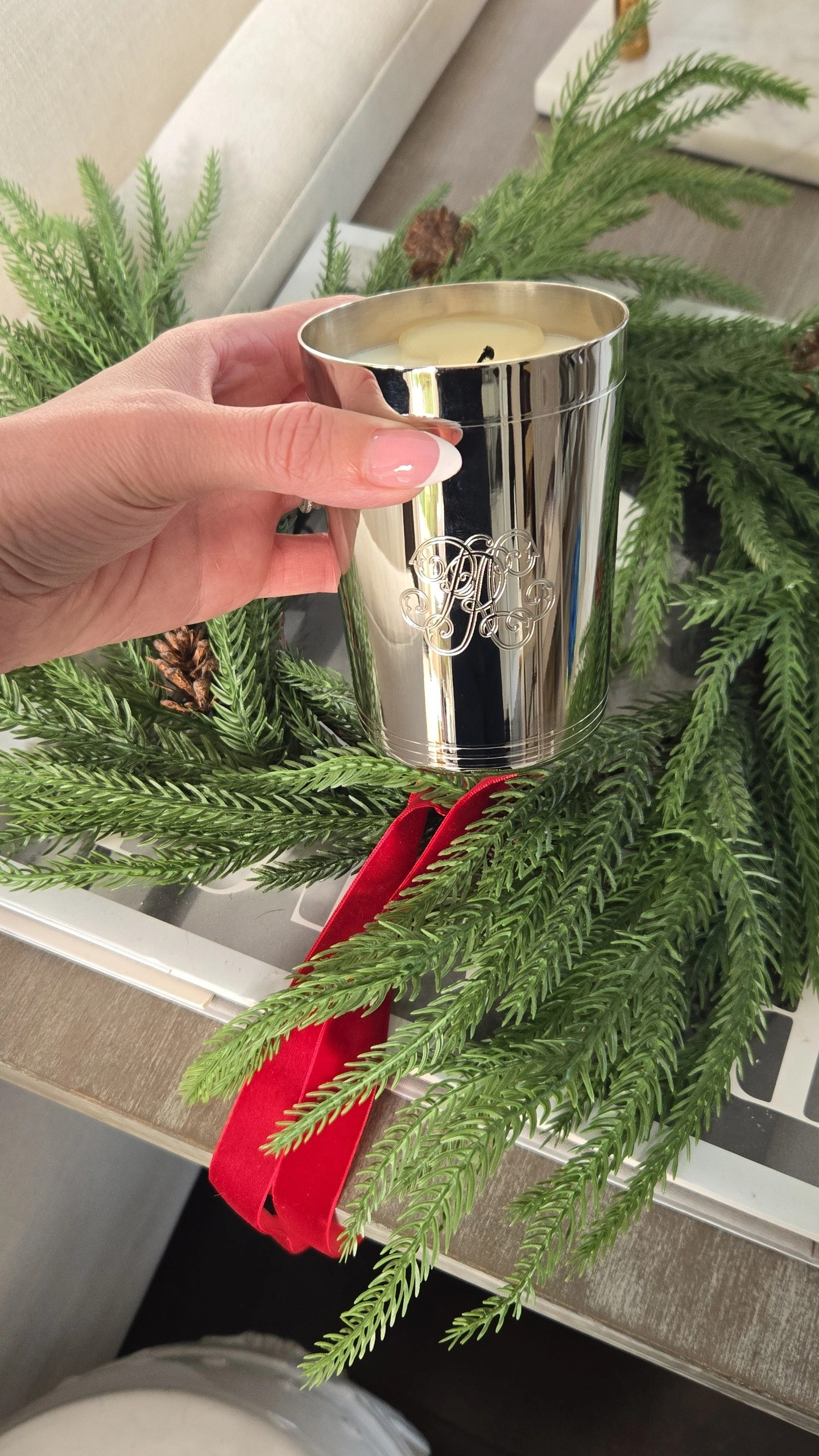 This candle smells incredible although it is small you can smell it throughout the entire house. Use code: Cristina20 and save 20% off Alice Lane. Ralph lauren, silver, holidays, luxury, musk, Magnolia.

#LTKHoliday #LTKGiftGuide