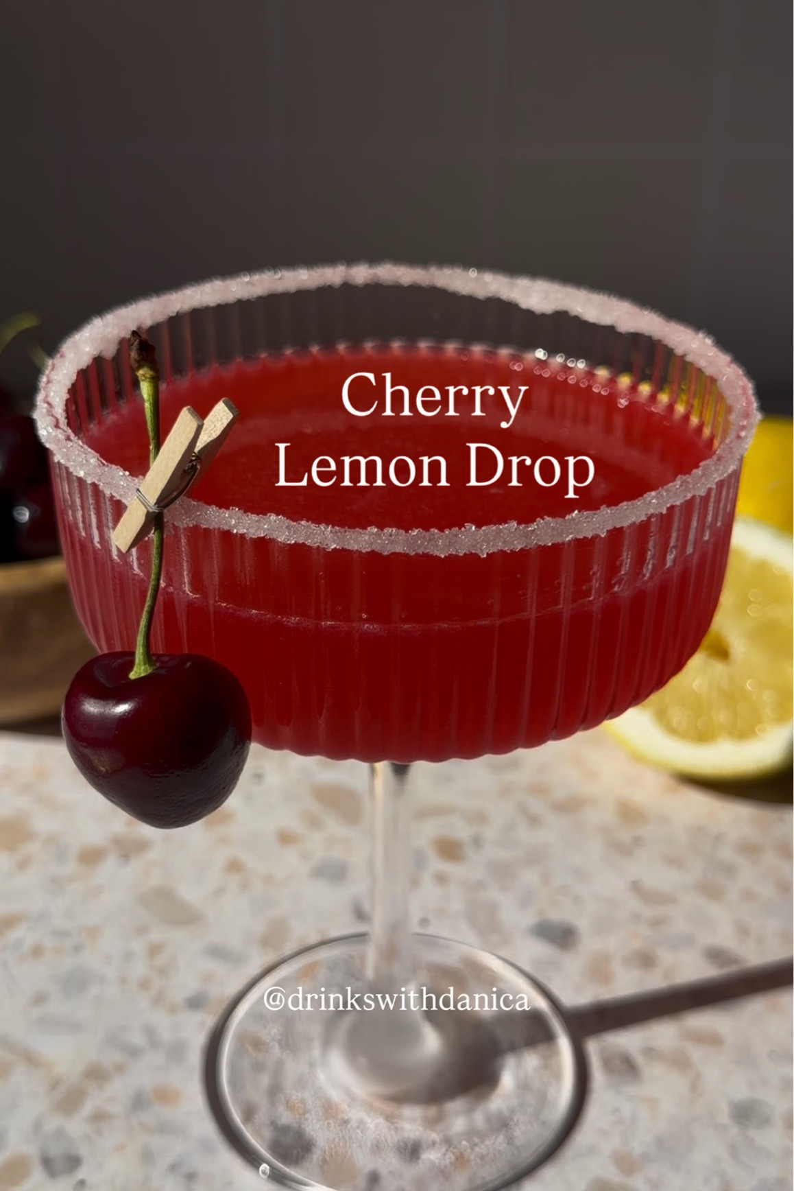 Cherry Lemon Drop

Follow me on Instagram and TikTok @drinkswithdanica for this recipe and more 
