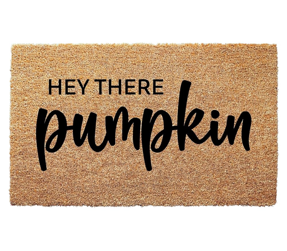 Hey There Pumpkin Doormat - Fall Themed Front Door Rug, Autumn Porch Decor, Outdoor Coir Welcome ... | Amazon (US)