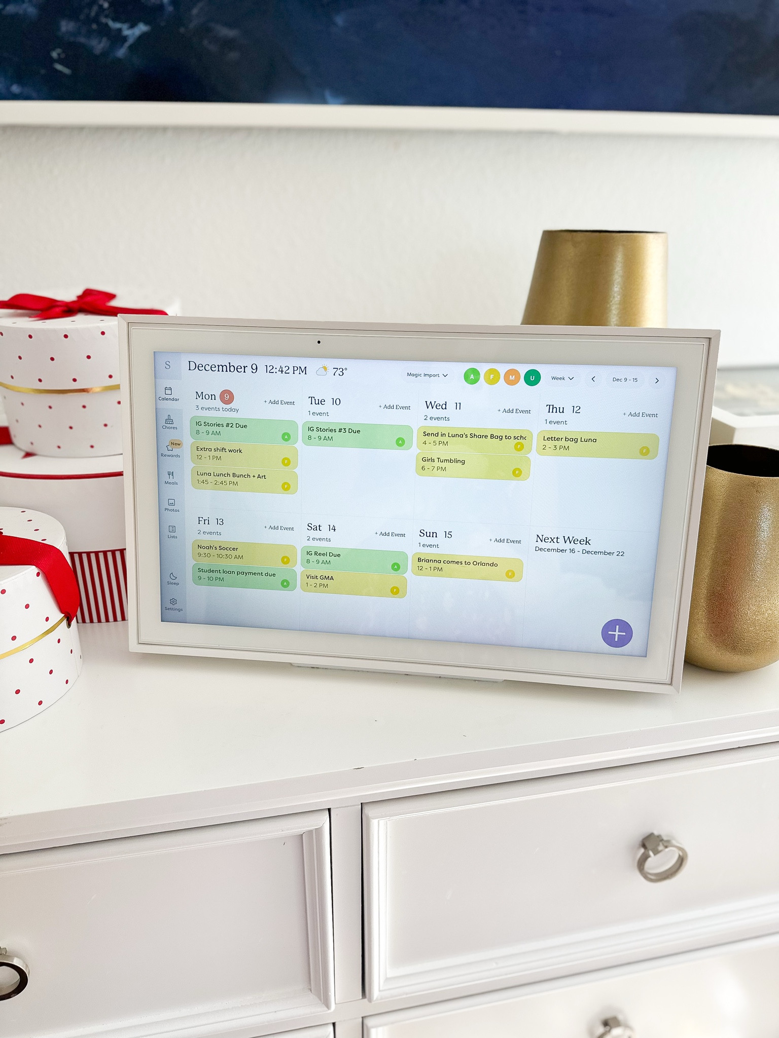 The BEST Christmas gift idea for moms, in-laws, grandparents, sister-in-law + anyone with a busy schedule! The Skylight calendar makes keeping track of your schedule a breeze, and it's gorgeous in your home as well. It also allows you to keep track of chores, meal plans, grocery lists, and more. Plus, it doubles as a digital picture frame! Order it online at @BestBuy and pick it up same day! #BestBuyPartner

#LTKHoliday #LTKSeasonal #LTKGiftGuide