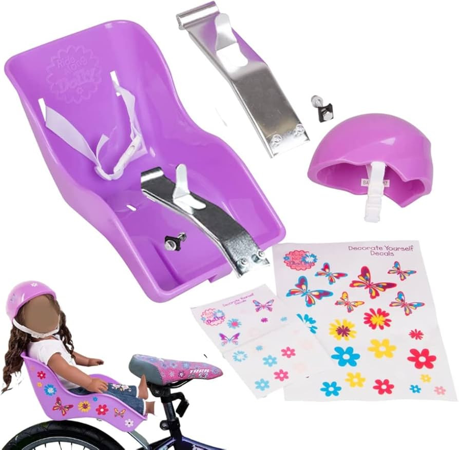 The Original Doll Bicycle Seat and Helmet Pack (Purple)- Bike Attachment Accessory for All 18"-22... | Amazon (US)