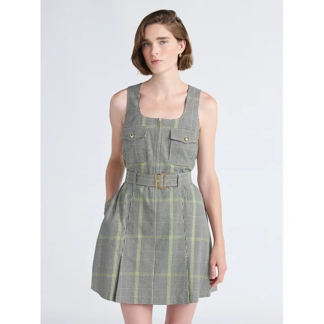 Free Assembly Women’s Belted Utility Mini Dress, Sizes XS-XXL | Walmart (US)