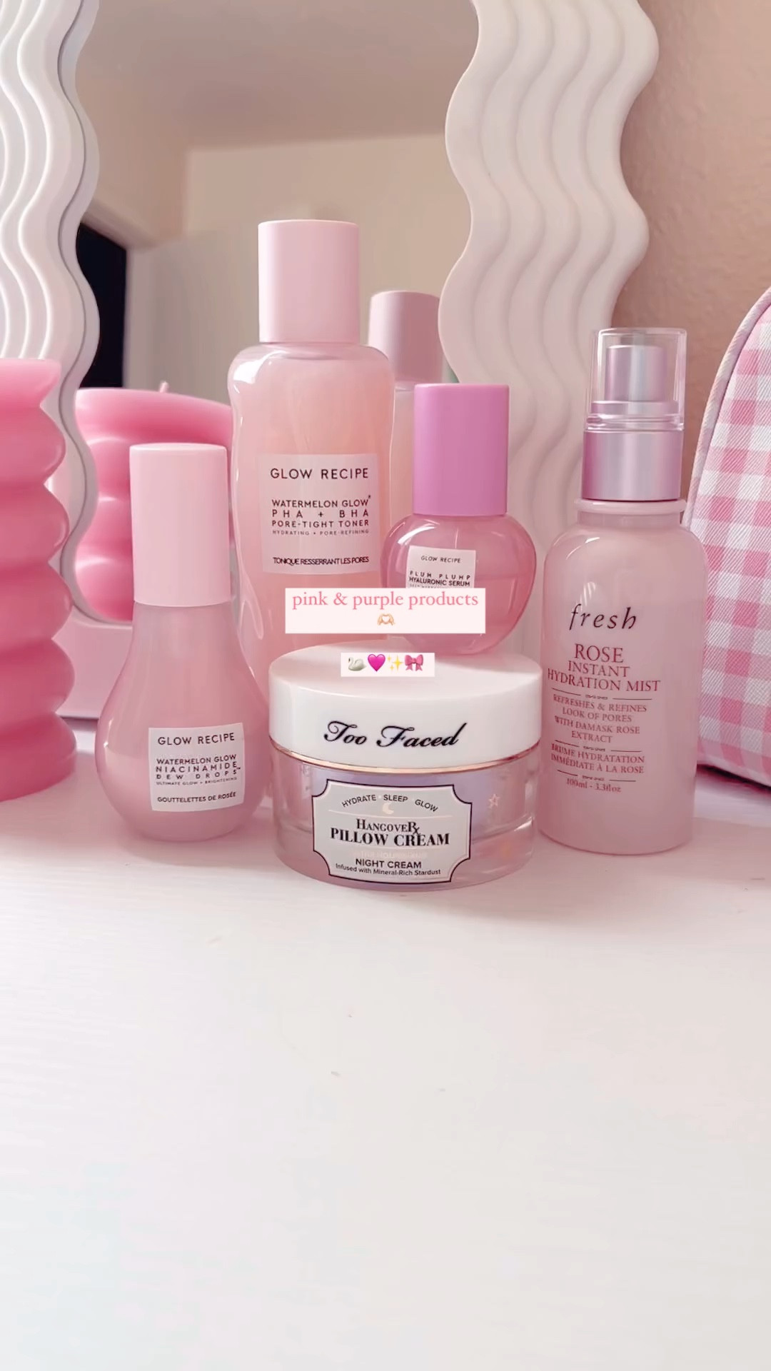 Pink and purple products 💕🫶🏻🎀✨☁️

Too faced - fresh beauty - pink makeup bag - glow recipe - skincare - candle - makeup - beauty - pink aesthetic - pink Pilates princess - coquette - pink girly
(Contains pr)

#LTKstyletip #LTKbeauty #LTKGiftGuide