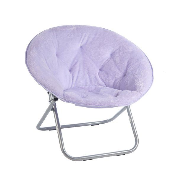 Mainstays Faux Fur Saucer™ Chair, Lilac - Walmart.com | Walmart (US)