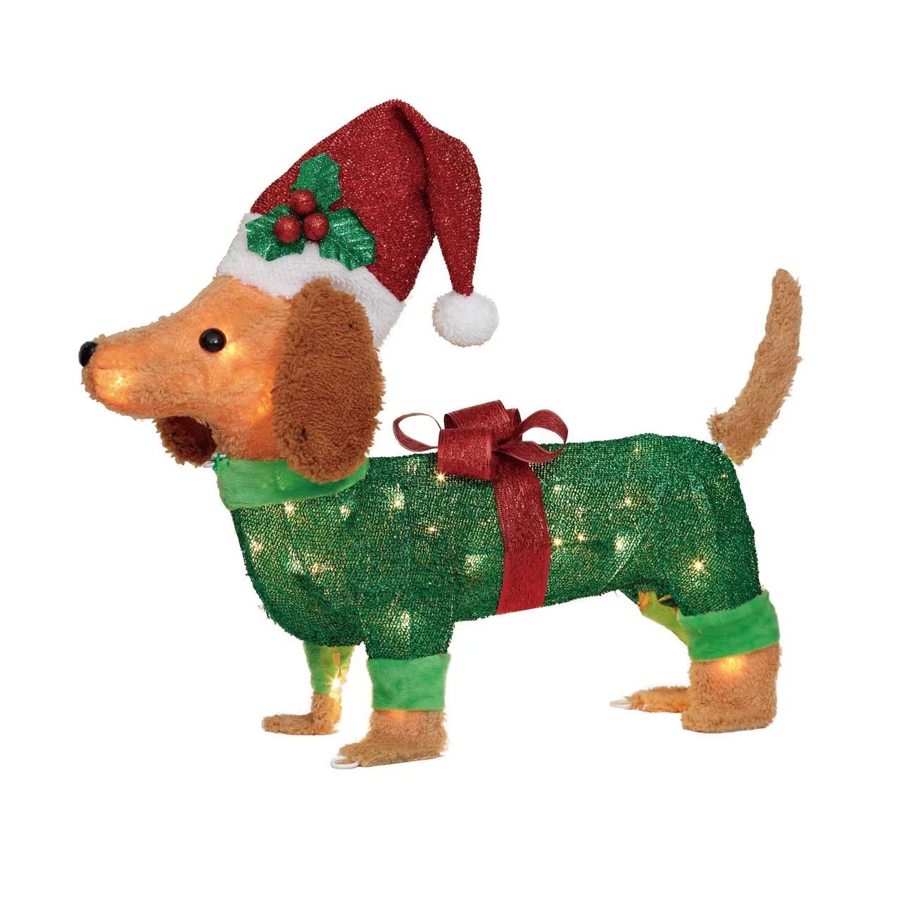 Holiday Time 22" Light -up Plush Dachshund, 35 Lights - Walmart.com | Walmart (US)