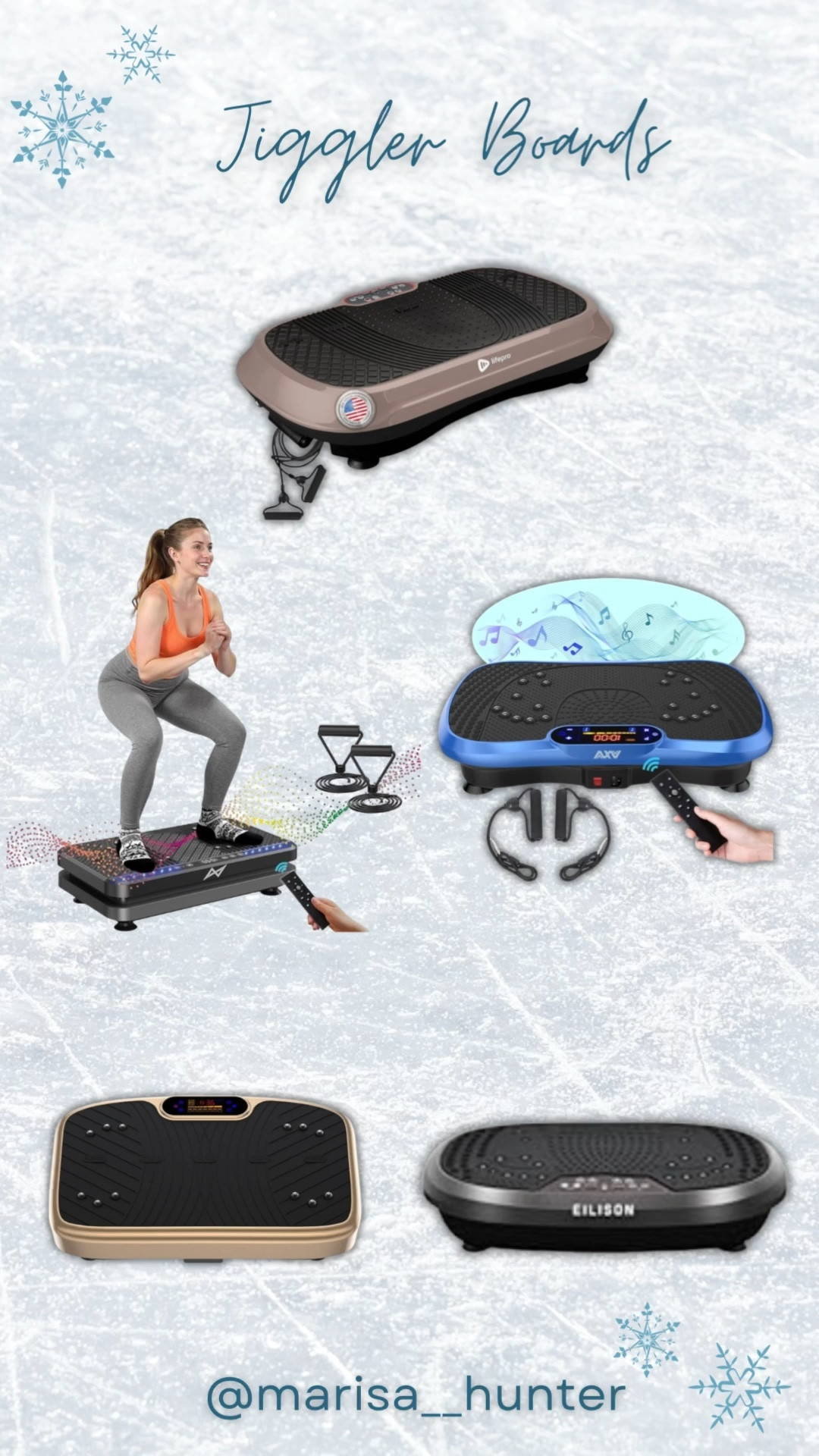 Jiggler boards 

Lymphatic drainage vibration board Krista Horton jigglers health fitness holiday gift self care work out equipment 

#LTKfitnessgoals #LTKselfcare #LTKGiftGuide