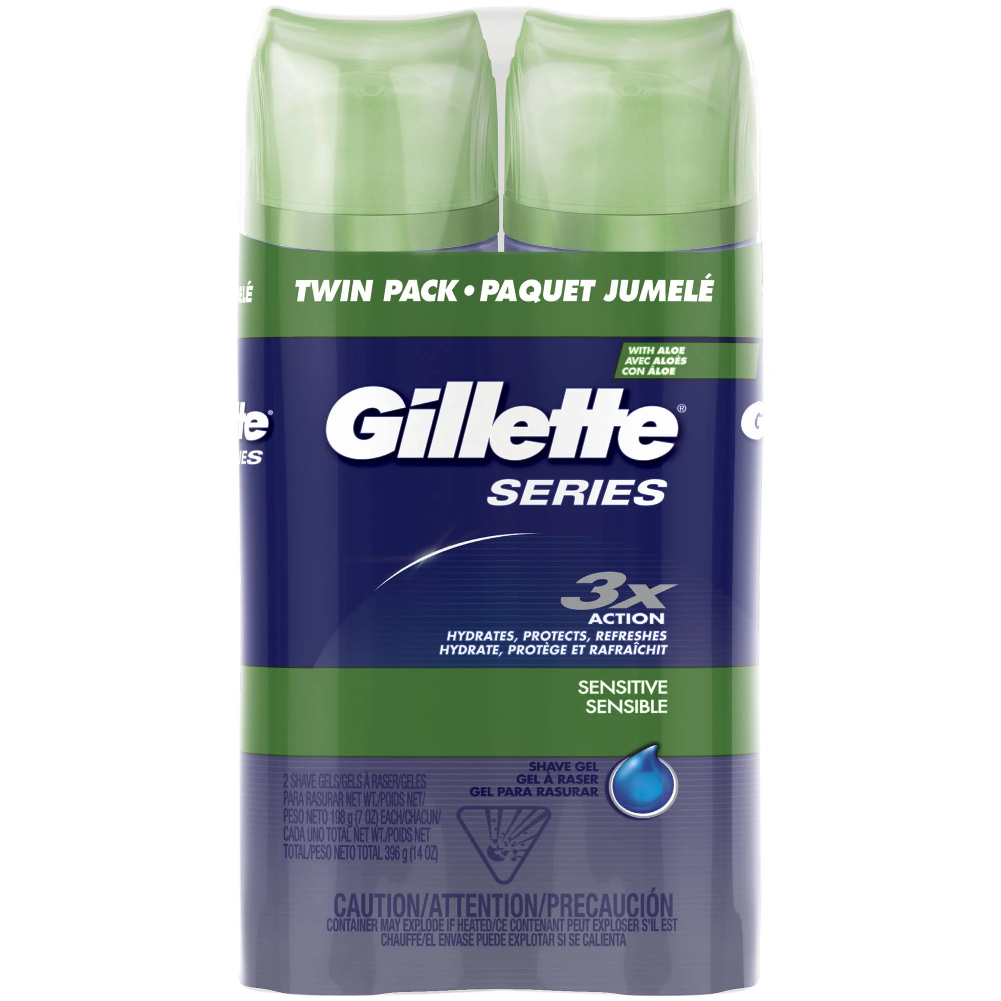 Gillette TGS Series Shave Gel, Sensitive, 14 Oz, Twin Pack | Walmart (US)