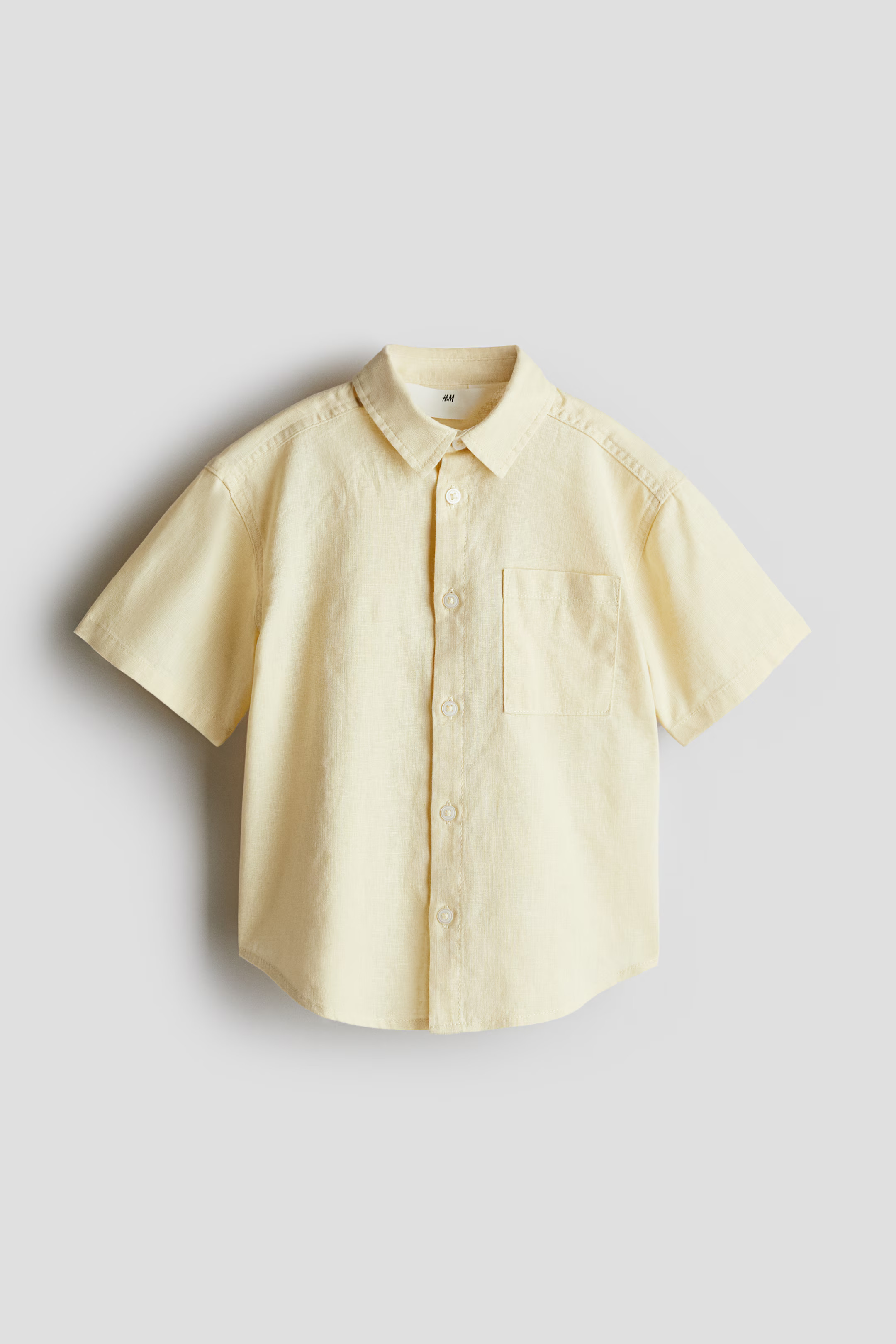 Short-Sleeved Linen-Blend Shirt | H&M (US + CA)