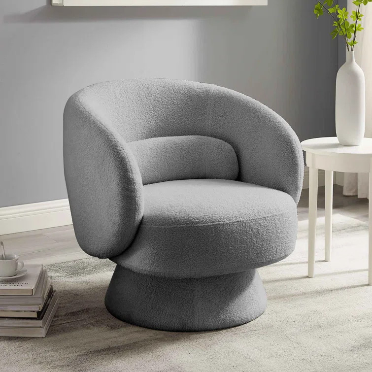Saboor Upholstered Swivel Barrel Chair | Wayfair North America