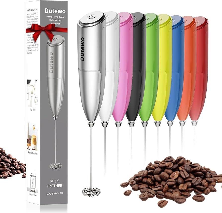 Hand Mixer Milk Frother for Coffee - Dutewo Frother Handheld Foam Maker for Lattes, Electric whis... | Amazon (US)