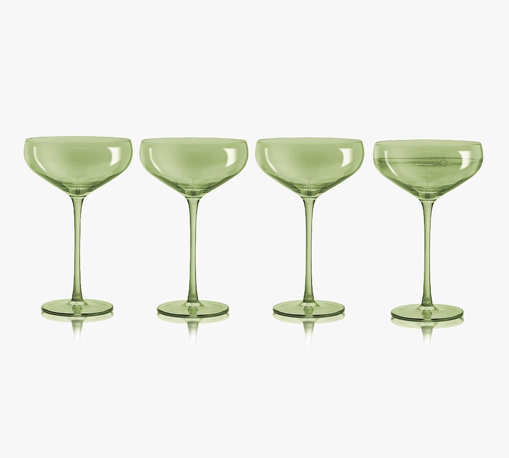 Flora Champagne Glasses, Set of 4 | Pottery Barn (US)