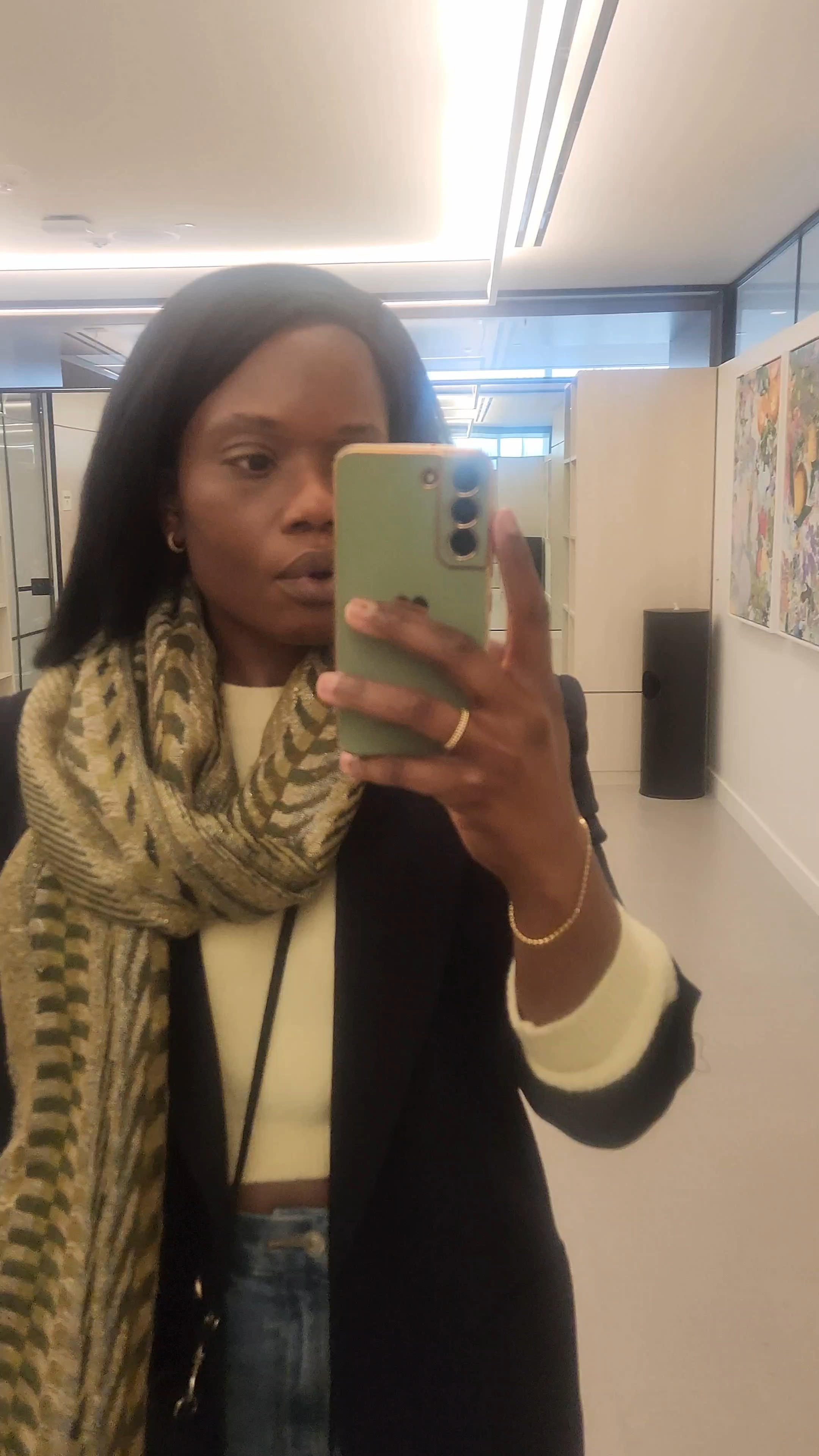 Spring elevated casual outfit starter pack. Navy blue blazer, butter yellow cropped sweater, relaxed jeans, scarf, brown loafers

#LTKootd #LTKPetite #LTKSeasonal