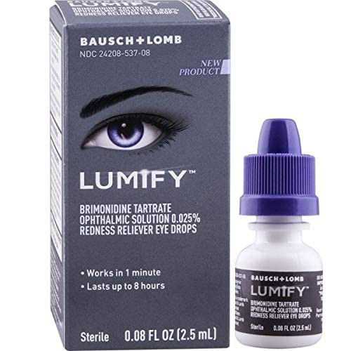 Lumify Redness Reliever Eye Drops, Works in 1 Minute, Lasts up to 8 Hours, Sterile, 0.08 fl oz (Pack of 2) | Amazon (US)