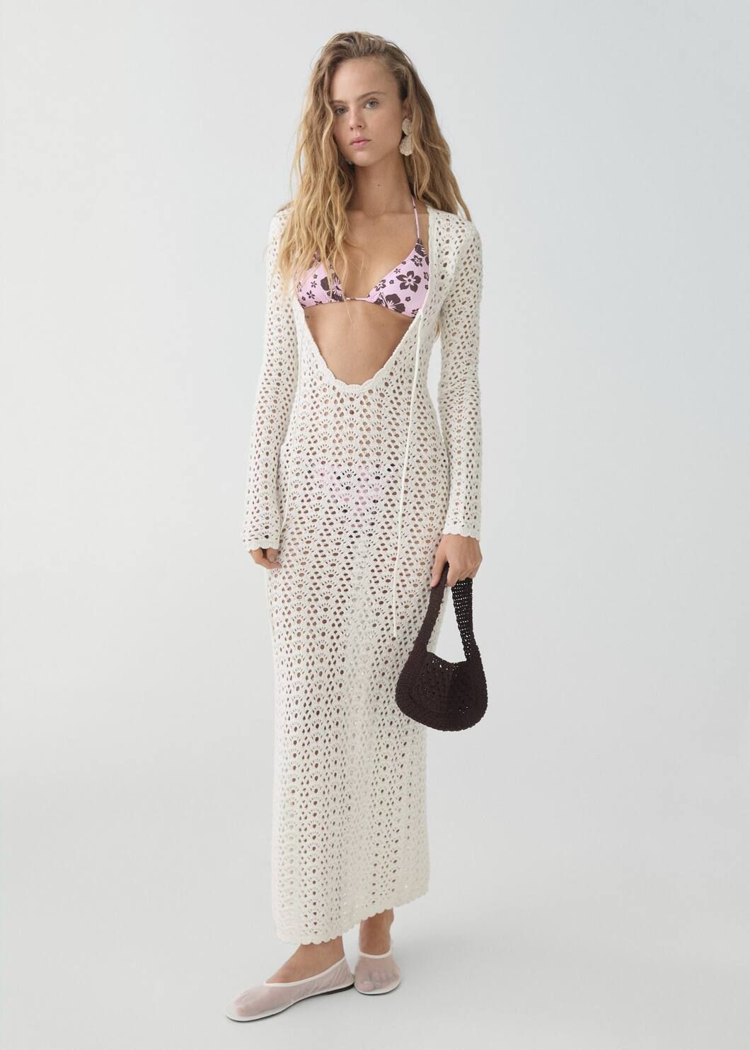 Crochet bow dress | MANGO (US)