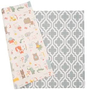 Baby Care Play Mat (Medium, Moroccan - Blue) 73’’ x 49’’ Original One-Piece Reversible Ro... | Amazon (US)
