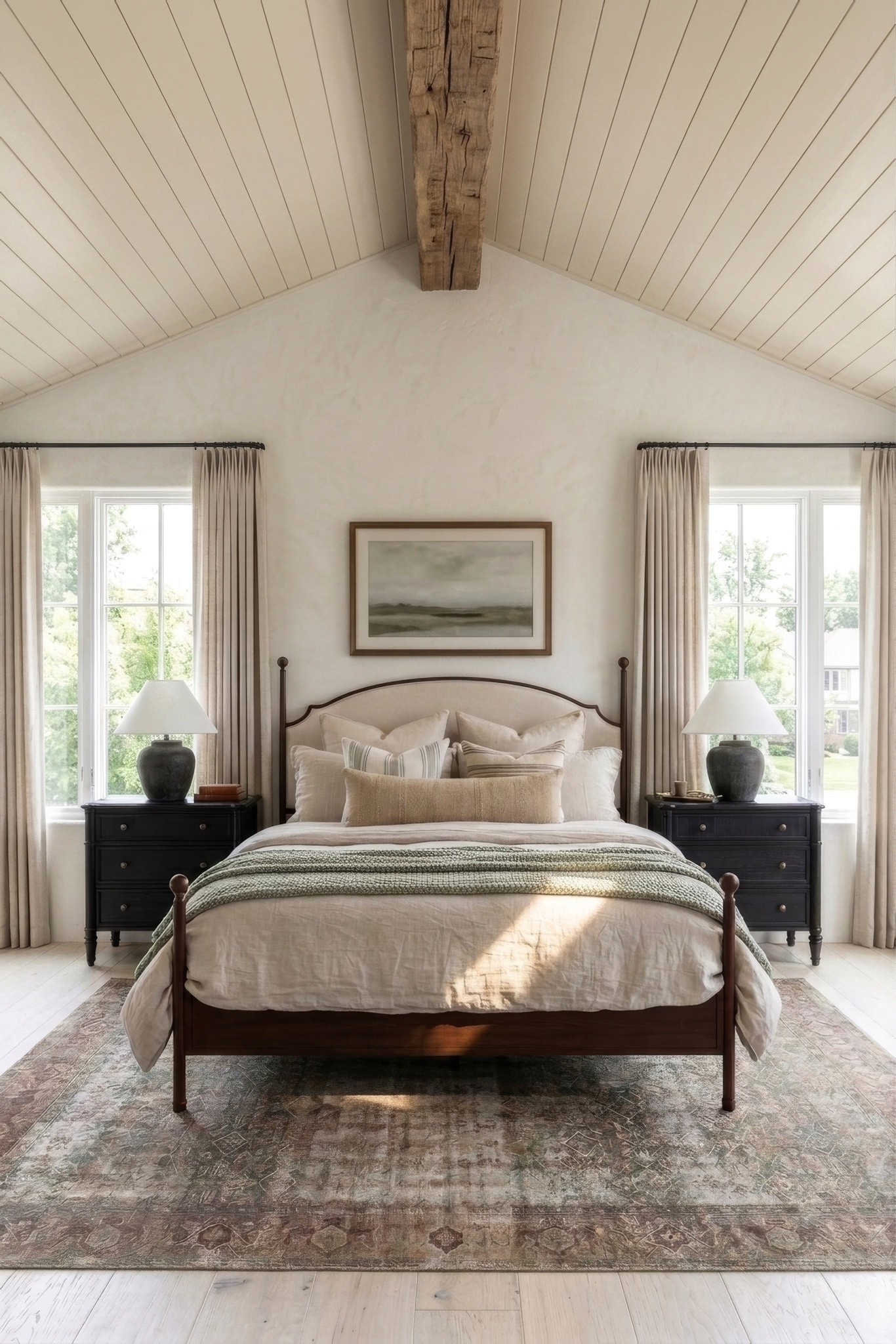Natural sunlight, layered neutrals, and the coziest corner to start and end the day ✨☀️

#bedroominspo #naturallight #cozyhome #neutraldecor #interiordesign