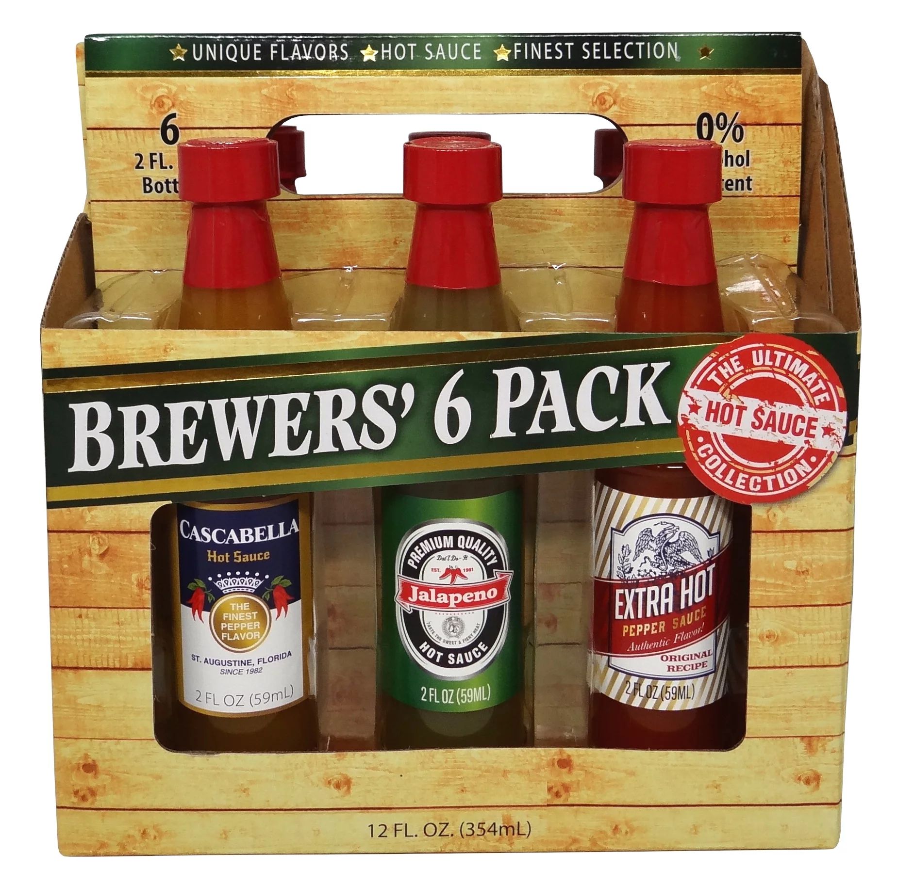 Brewers' 6 Pack Hot Sauce Gift Set by Dat'l Do-it,  6 Sauce Flavors, 12 fl oz, 1 Ct | Walmart (US)