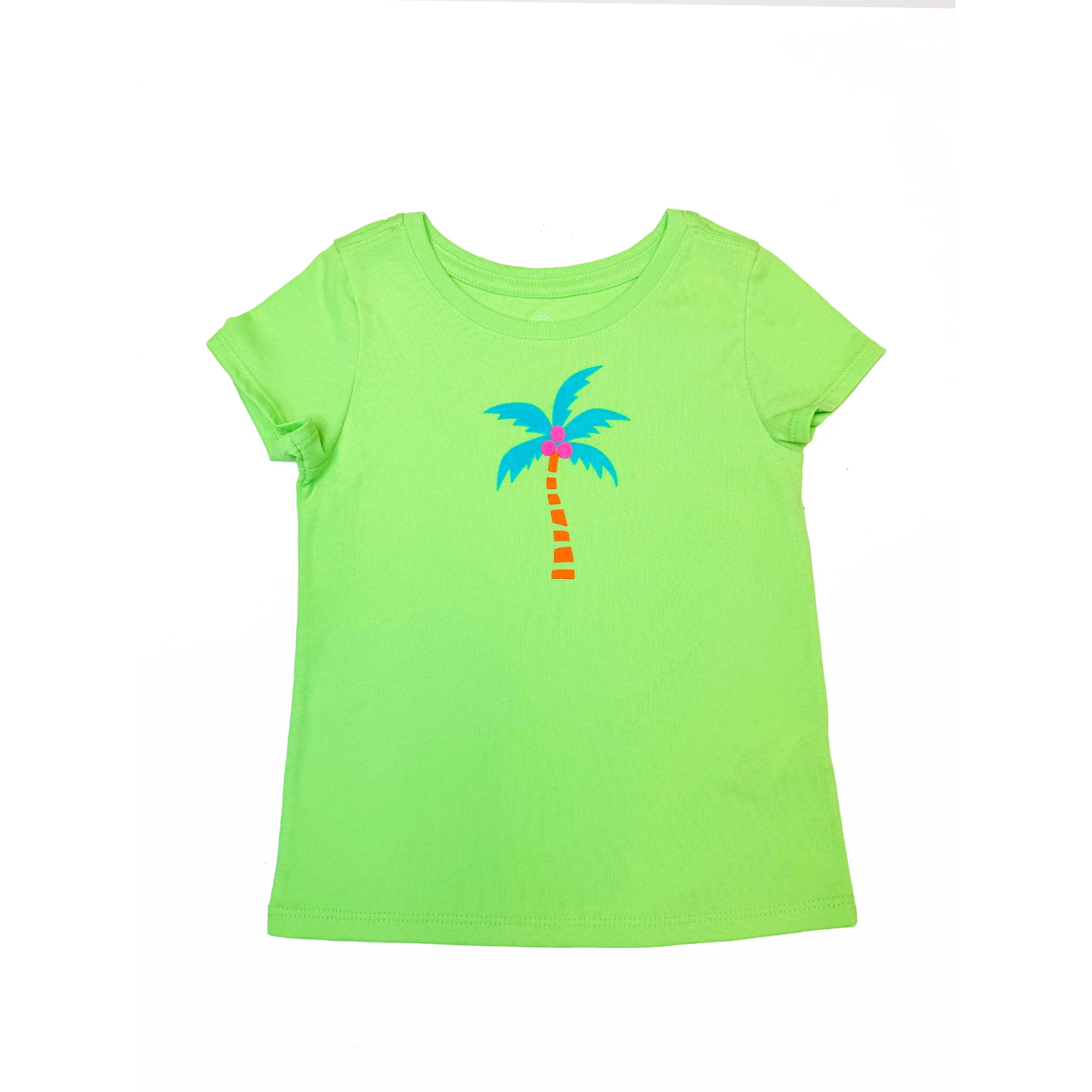 Wonder Nation Toddler Girl Printed Short-Sleeve Tee, Sizes 18M–5T | Walmart (US)