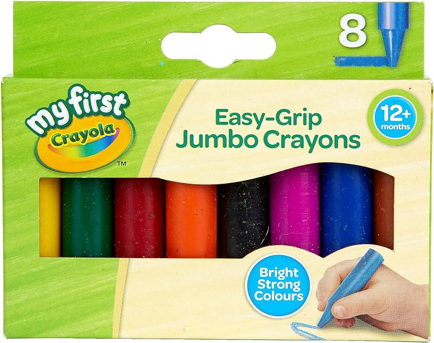 CRAYOLA MyFirst Jumbo Crayons - Assorted Colours (Pack of 8) | Easy-Grip Colouring Crayons Perfec... | Amazon (US)
