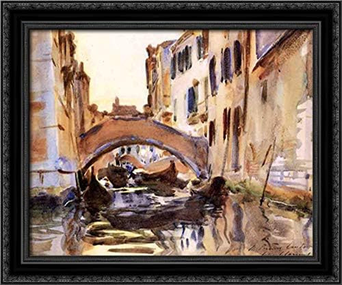 Venetian Canal 24x20 Black Ornate Wood Framed Canvas Art by John Singer Sargent | Amazon (US)