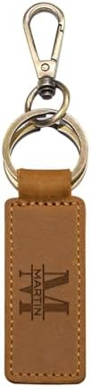 Onedor Custom Keychain, Personalized keychains, Genuine Leather Key Chain Holder Engrave Name Tex... | Amazon (US)