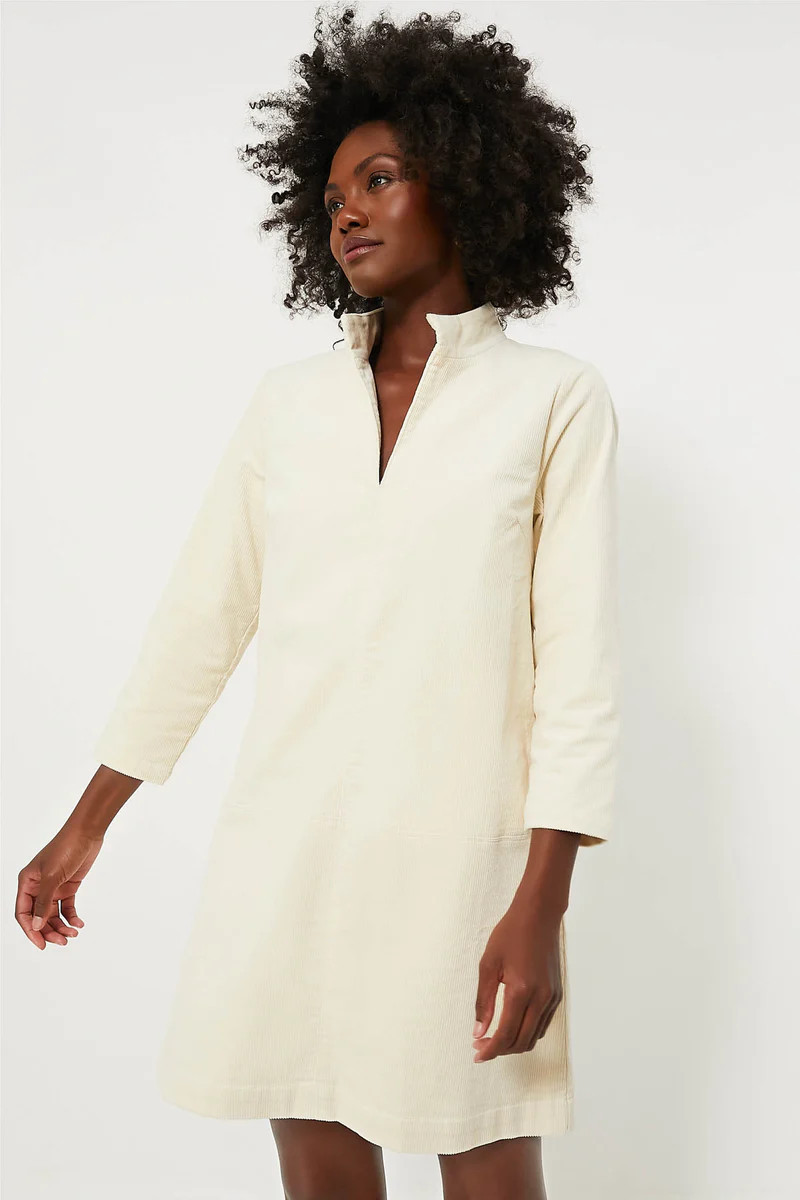 Winter White Corduroy Clifton Dress | Tuckernuck (US)