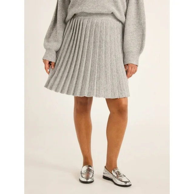 Free Assembly Women’s and Women's Plus Pleated Mini Sweater Skirt, Sizes XS-4X - Walmart.com | Walmart (US)
