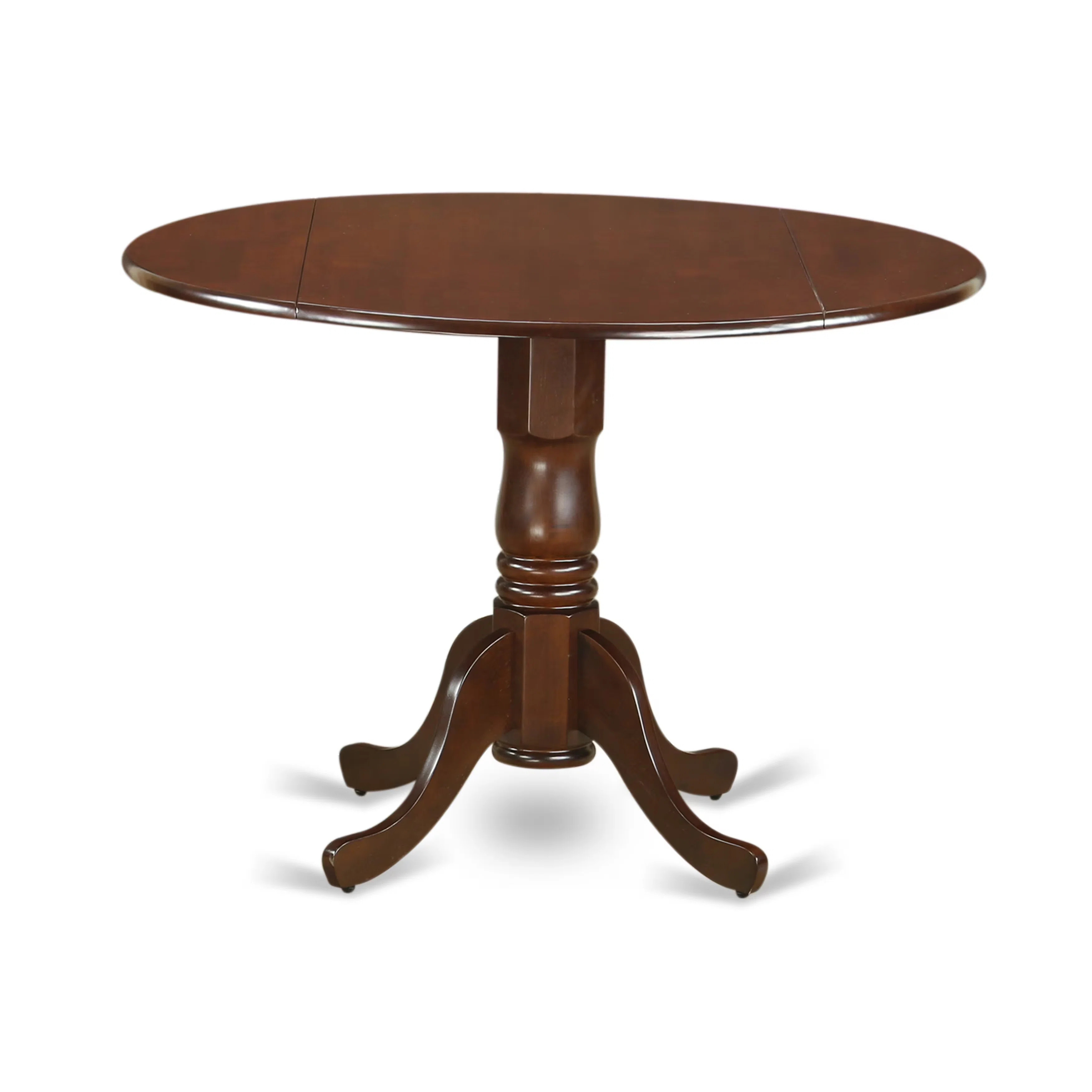 Alcott Hill® Philipston 42" Extandable Drop Leaf Rubberwood Solid Wood Pedestal Dining Table & R... | Wayfair North America