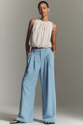 The Avery Wide-Leg Pleated Trousers by Maeve | Anthropologie (US)