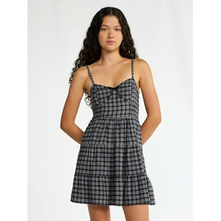 No Boundaries Woven Flannel Dress, Women's | Walmart (US)