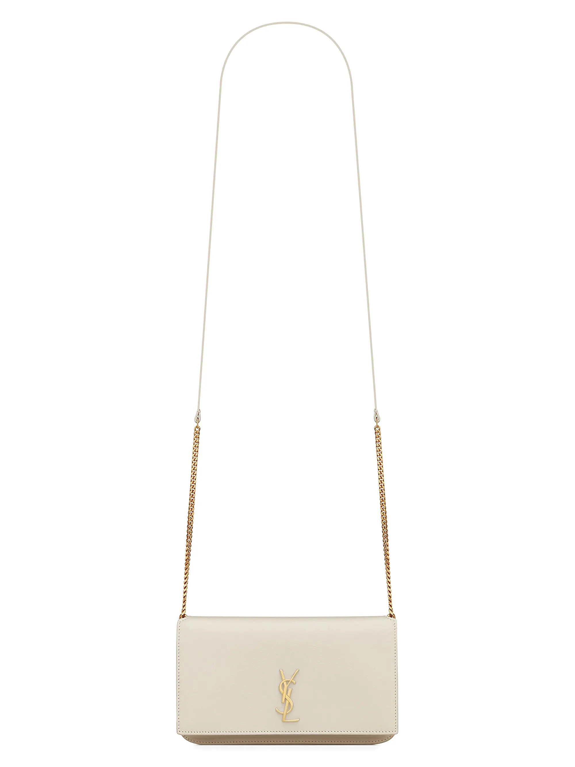 Cassandre Phone Holder with Strap in Smooth Leather | Saks Fifth Avenue