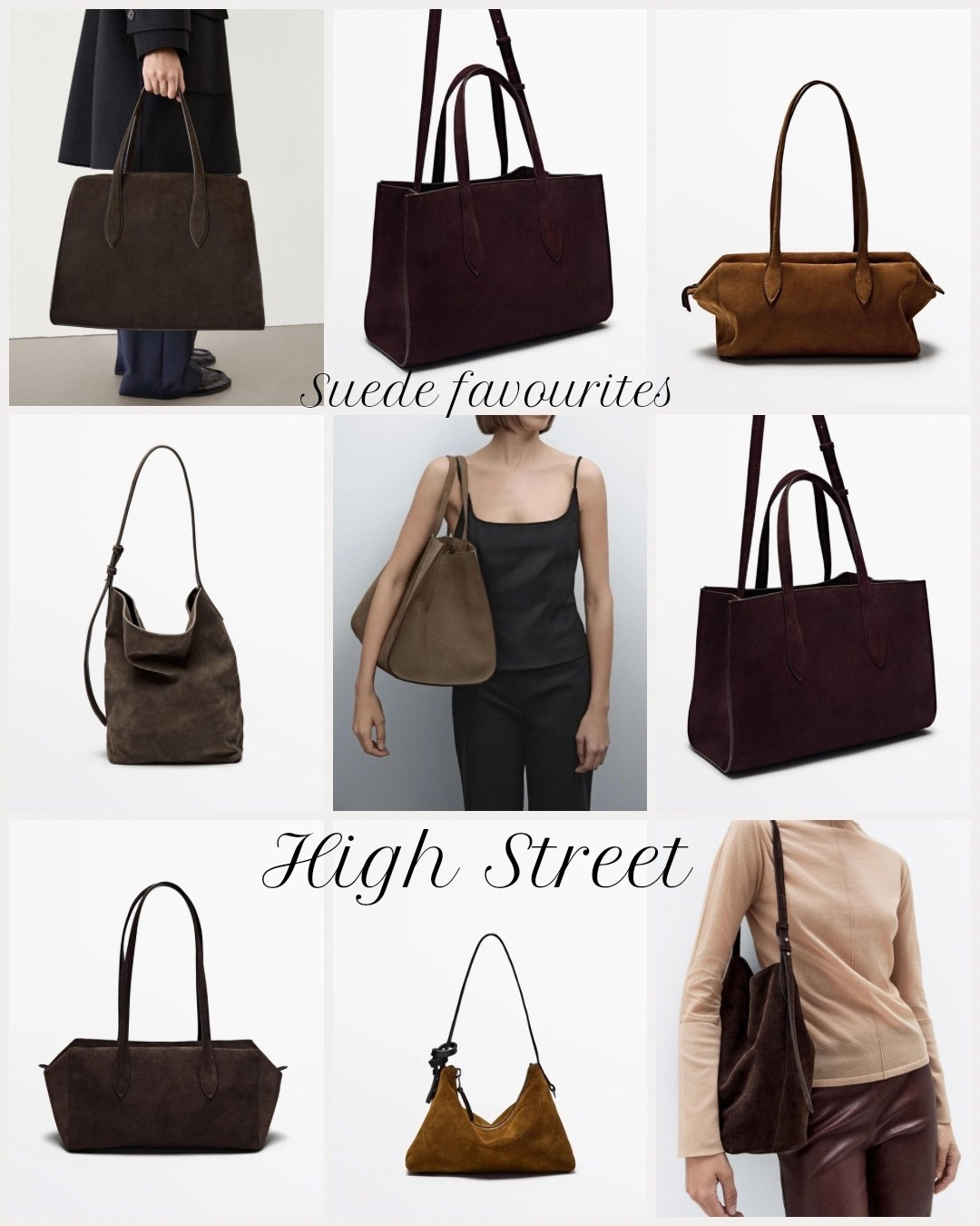 Suede Favourites from the high Street 🫶🏽 #suede #suedebags #browntones #aw25 

#LTKstyletip #LTKautumn #LTKbag