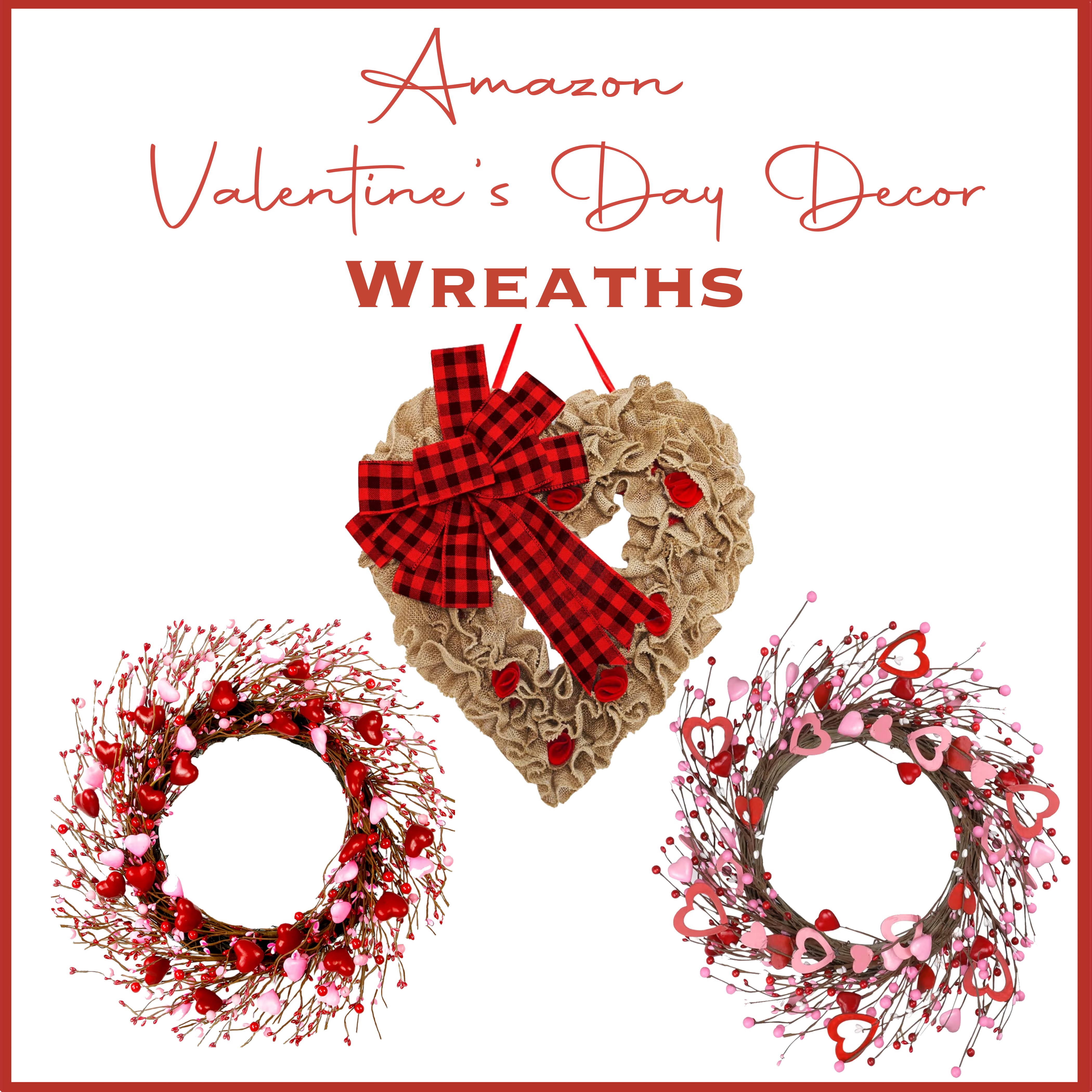 Amazon's Valentine's Day Decor 🩷🩷🩷
Valentine Wreaths. Perfect for front doors, pantry door, and mirrors!

#lauraporterdesigns #doorwreaths #amazon #amazonhome #valentine'sday #valentineday #wreaths #ltk 

 

#LTKSeasonal #LTKValentine #LTKHome