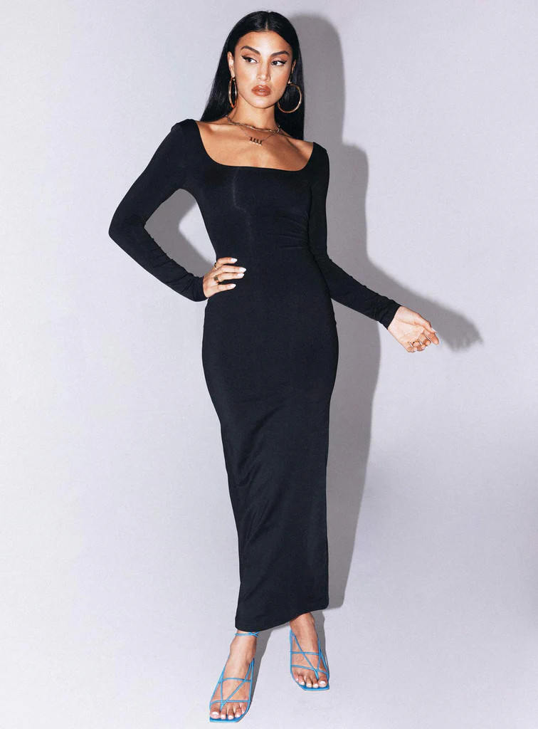 Lyla Maxi Dress Black | Princess Polly US
