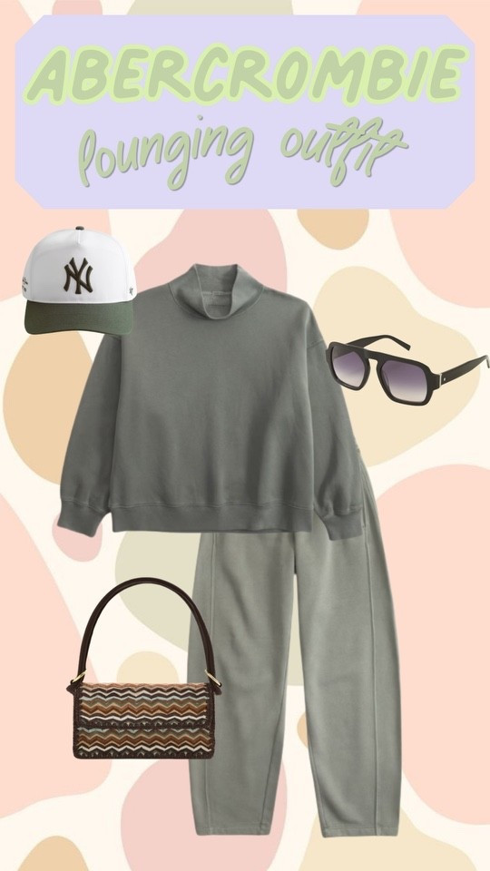 Abercrombie loungewear that looks so cozy for a relaxed day. The neutral set paired with the baseball cap, sunglasses, and cute shoulder bag makes this such an easy look.

#LTKSeasonal #LTKootd #LTKdayinmylife
