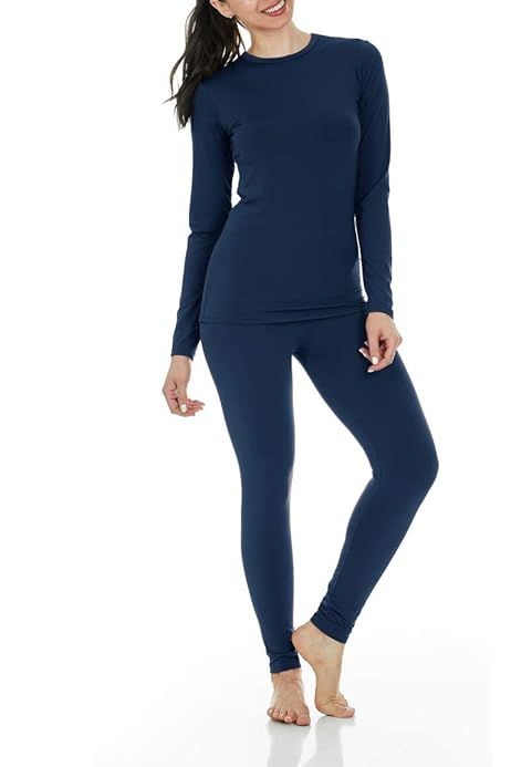 Thermal Underwear Women Ultra-Soft Long Johns Set Base Layer Skiing Winter Warm Top & Bottom … | Amazon (US)