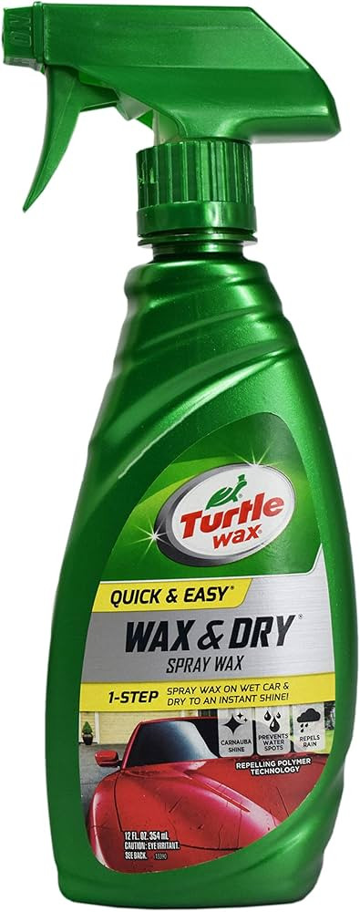 Turtle Wax Quick and Easy Wax and Dry Spray Wax - 1 Step - Carnauba Shine - Prevents Water Spots ... | Amazon (US)