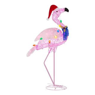 5 ft. Coastal LED Flamingo Holiday Yard Decoration Y50 | The Home Depot