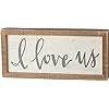 Primitives by Kathy 38506 Inset Hand-Lettered Box Sign, 12" x 5.5", I Love Us | Amazon (US)