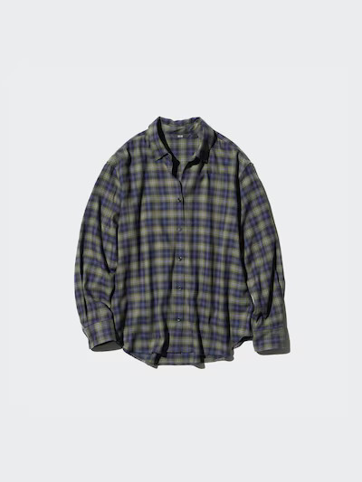 Women's Soft Flannel Skipper Shirt (Check) | UNIQLO UK | UNIQLO (UK)